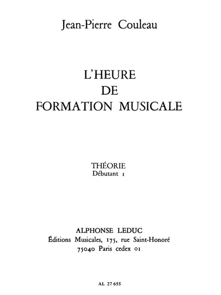 Heure de Formation Mus. Debutant 1 Theorie